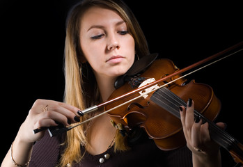 Woman and violin