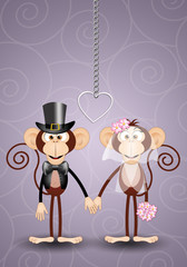 A couple of monkeys just married