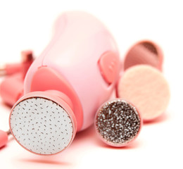 The machine for manicure. On a white background.