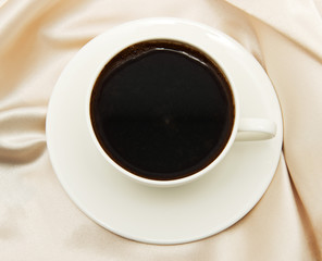 cup of coffee and textile