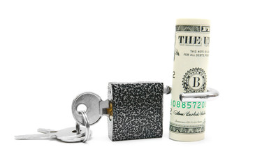 The lock and money.