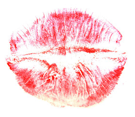 Trace from a kiss. A trace from lipstick.