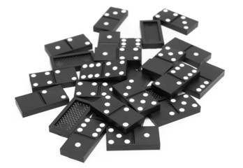 Dominoes. On a white background.