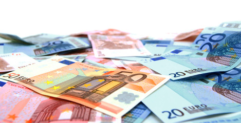 Money. On a white background.