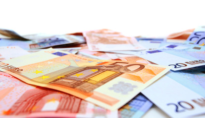 Money. On a white background.