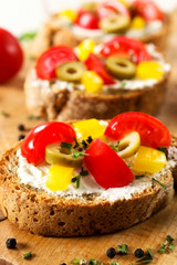 Fresh bruschetta