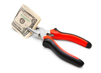 Fototapeta premium Pliers and money.