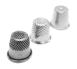Thimbles. On a white background .