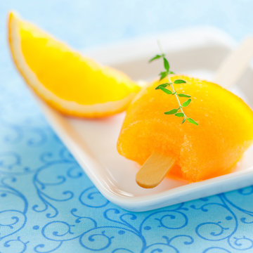 Orange Ice Lollies, Selective Focus