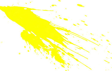 Yellow splashes.