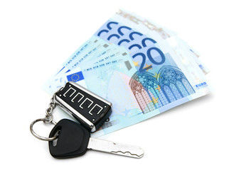 Money and keys from the car.