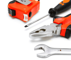 Tools. On a white background.