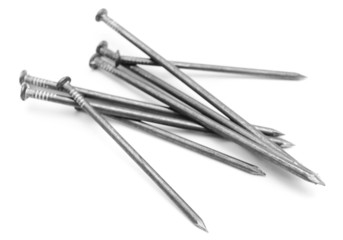 Nails. On a white background.