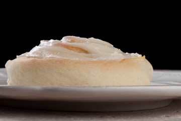 Fresh out of the oven homemade giant cinnamon roll