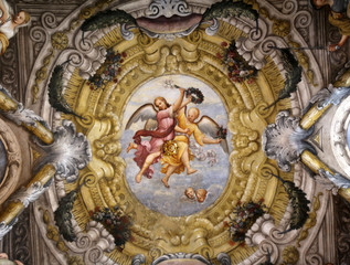 Fototapeta na wymiar Fresco, Saint Lucia church, Parma, Italy