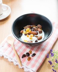 cereal, grain and yogurt