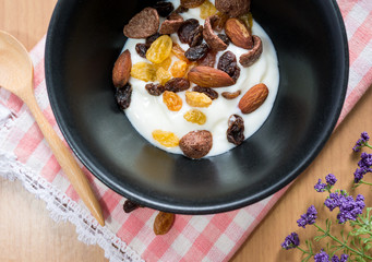 cereal, grain and yogurt