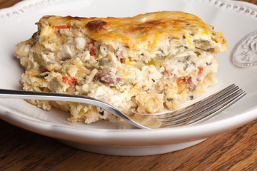 Chile Relleno Casserole - close-up shot