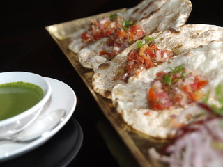 Comida vegetariana en Nueva Delhi (India)