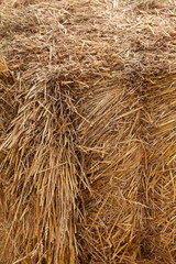 Close up of hay bale