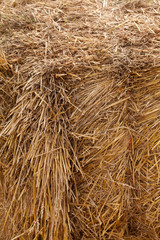 Close up of hay bale