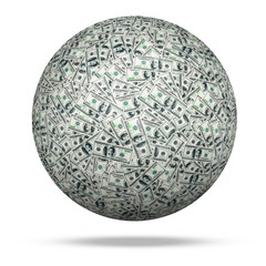 Dollars pile as background