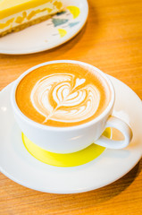 Latte art coffee