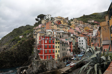 Fototapeta na wymiar Riomaggiore, Italy, Cinque Terre, UNESCO World Heritage Sites