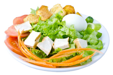 Islamic Salad on white blow.