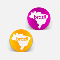 realistic design element: brazil