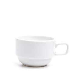 White coffee cup isolated white background