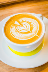 Latte art coffee