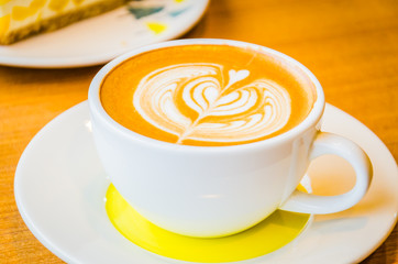 Latte art coffee