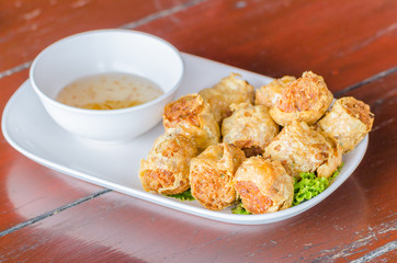 Fried crab shell