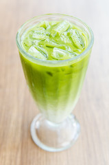 Iced green tea latte
