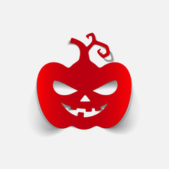 realistic design element: pumpkin