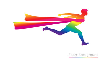 走る　競走　winner おめでとう