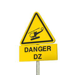 Helicopter danger sign