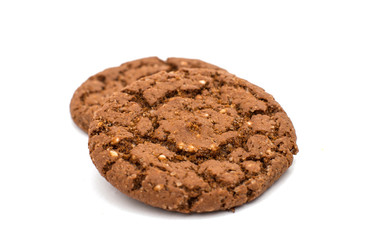 chocolate cookies isolated