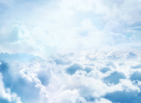 Fototapeta Fototapeta Niebo ponad chmurami z widokiem XXL