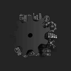 Drawing business formulas: cogwheel