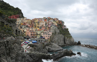 Fototapeta na wymiar Manarola, Italy, Cinque Terre, UNESCO World Heritage Sites