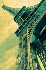 famous Eiffel Tower in Paris, France.