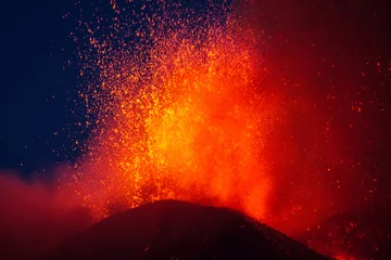 Photo sur Aluminium Volcan Éruption du volcan Etna