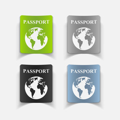 realistic design element: passport