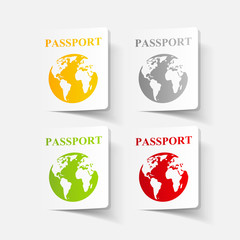 realistic design element: passport