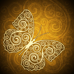 Abstract vintage floral vector illustration.