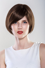 Fashion Hairstyle Glamour Young Woman Portrait