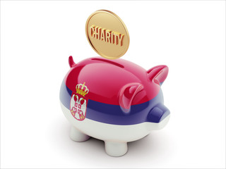 Serbia Charity Concept Piggy Concept