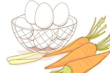 キッチン／食材のイラストセット